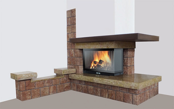 Облицовка Corallo dx с банкетой (EdilKamin)_0