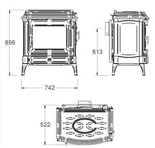 Чугунная печь STANFORD 12 plus, графит (Efel/Nestor Martin)_1